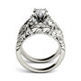 Round Moissanite Ring Set in 14K White Gold &#40;1 1/4 ct. tw.&#41;