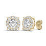 Lab Grown Diamond Round Halo Earrings in 14K Yellow Gold &#40;2 ct. tw.&#41;