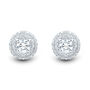 Lab Grown Diamond Double Halo Earrings in 14K White Gold &#40;1 ct. tw.&#41;