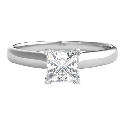 Solitaire Princess-Cut Diamond Engagement Ring in 14K White Gold (3/4 ct. tw.)