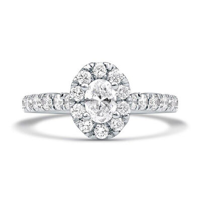 Eden Oval Lab Grown Diamond Engagement Ring in Platinum (1 1/4 ct. tw.)