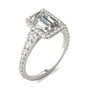 Lab-Created Moissanite Engagement Ring in 14K White Gold