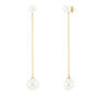 Pearl Drop Earrings in 10K Yellow Gold