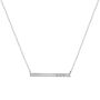 Diamond Two-Stone Bar Necklace in Sterling Silver