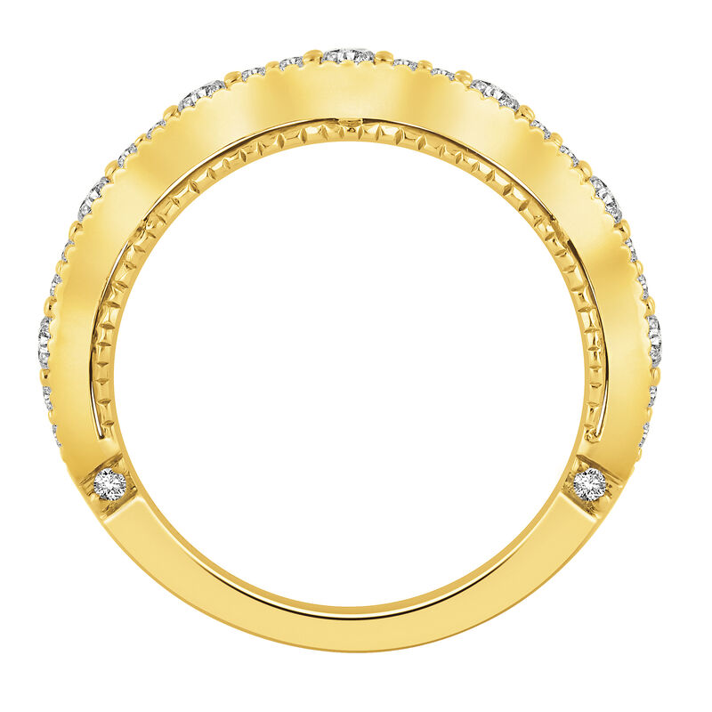 Bria Lab Grown Diamond Scalloped Band in 14K Yellow Gold &#40;1/2 ct. tw.&#41;