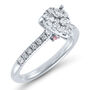 Pear-Shaped Multi-Diamond Engagement Ring Set in 10K White Gold &#40;1 ct. tw.&#41;