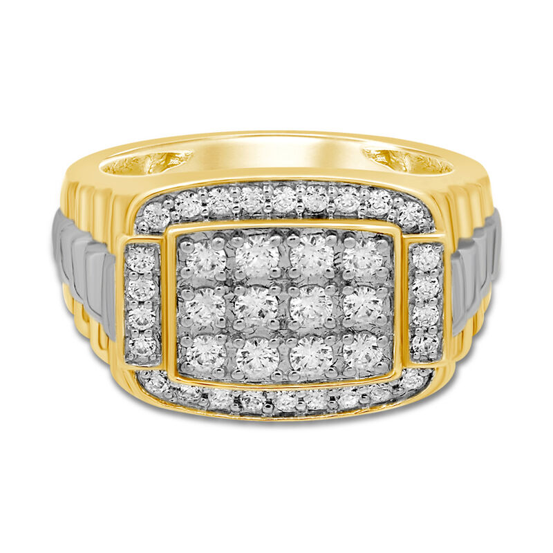 Men&#39;s 1 ct. tw. Diamond Ring in 10K White &amp; Yellow Gold