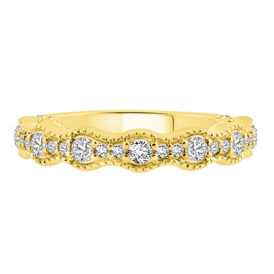Bria Lab Grown Diamond Scalloped Band in 14K Yellow Gold (1/2 ct. tw.)