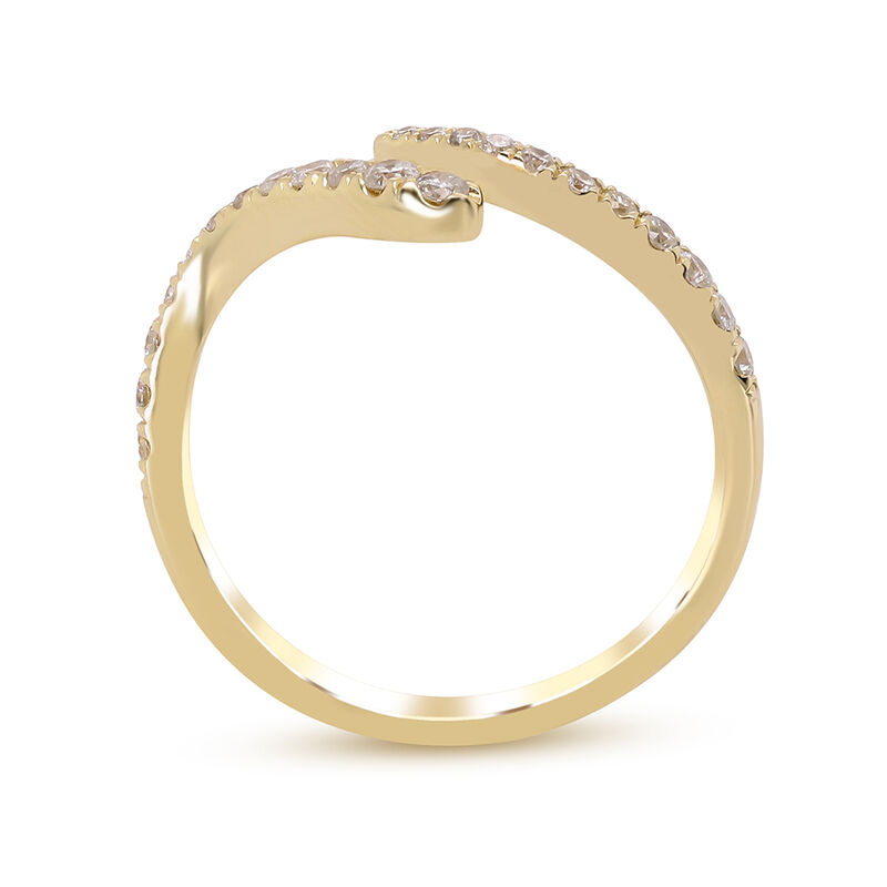 Open Bypass Ring with Diamonds in 10K Yellow Gold &#40;1/4 ct. tw.&#41;