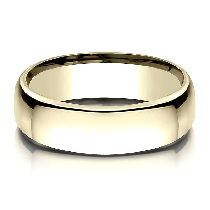 Wedding Band in 14K Yellow Gold, 6.5MM
