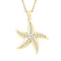 Diamond Starfish Pendant in 10K Yellow Gold &#40;1/4 ct. tw.&#41;