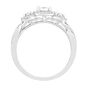 Three-Stone Halo Engagement Ring with Illusion Setting &#40;1/4 ct. tw.&#41;