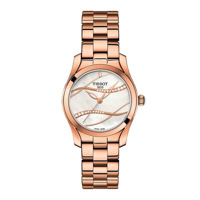 T-Wave Men’s Watch in Rose Gold-Tone Ion-Plated Stainless Steel, 30mm