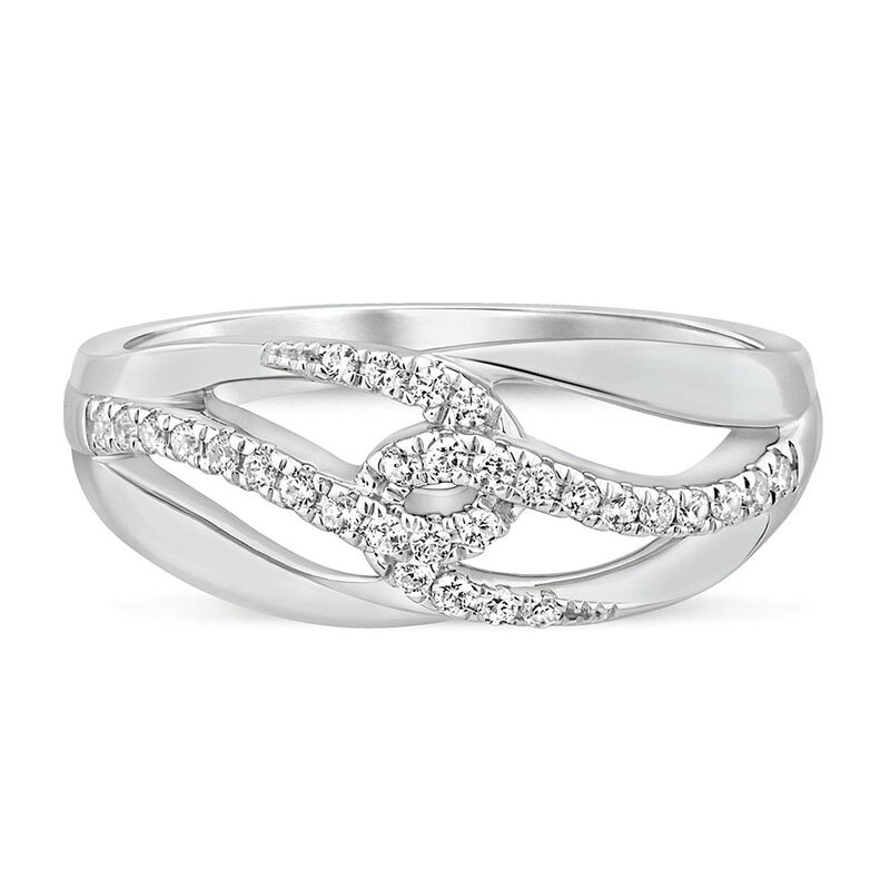 Lab Grown Diamond Loop Band in 10K White Gold &#40;1/7 ct. tw.&#41;