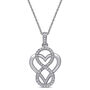 Diamond Infinity Heart Pendant in Sterling Silver