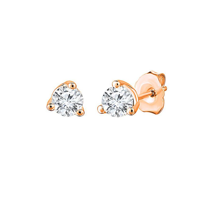 1/7 ct. tw. Diamond Stud Earrings in 14K Rose Gold