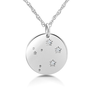 zodiac pendant with custom constellation