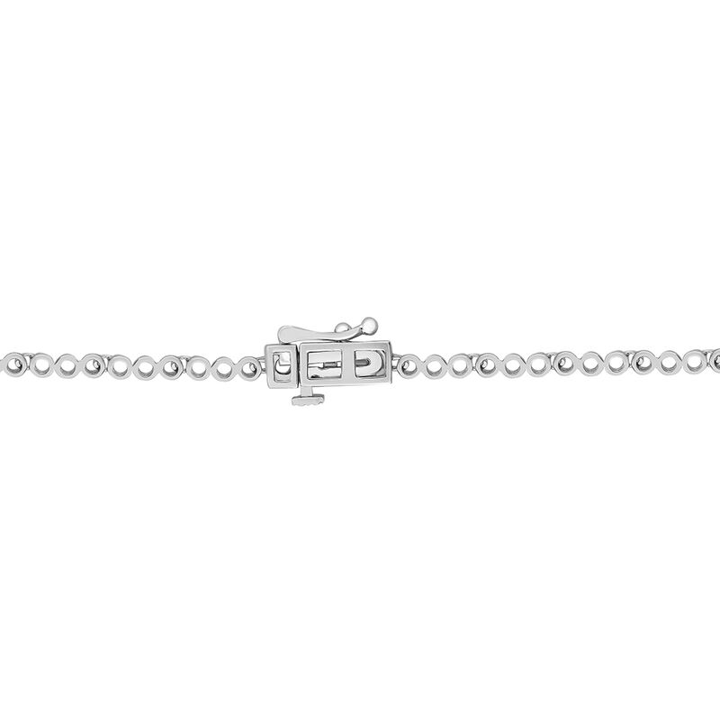 Diamond illusion tennis necklace in 10K white gold &#40;1 ct. tw.&#41;