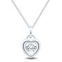 The Beat of Your Heart&amp;&#35;174; Lab Created White Sapphire Heart Pendant in Sterling Silver
