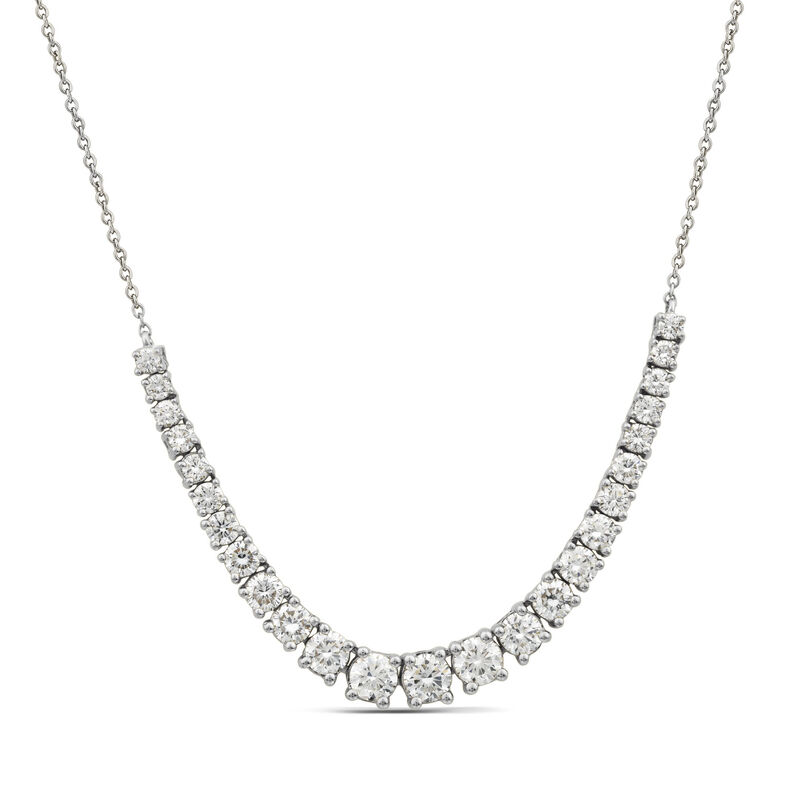 Lab Grown Diamond Smile Necklace in 10K White Gold (2 ct. tw.)