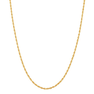 Glitter Rope Chain in 14K Yellow Gold, 22