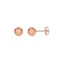 Diamond Cut Ball Stud Earrings in 14K Rose Gold