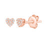 Diamond Accent Heart Stud Earrings in 10K Rose Gold&nbsp;