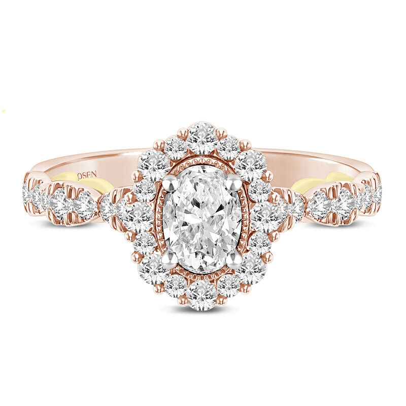 Margarita Oval Diamond Engagement Ring in 14k gold &#40;7/8 ct. tw.&#41;
