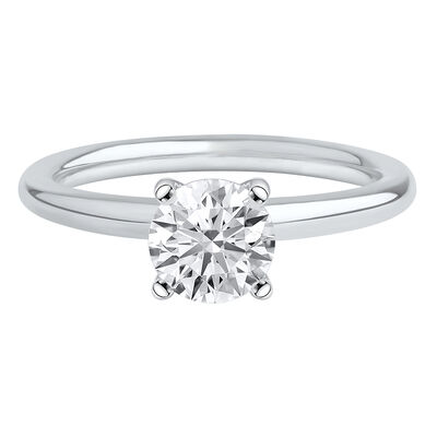 lab grown diamond solitaire round engagement ring (1 ct.)