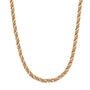 Tri-Tone Twisted Rope Chain in 10K White, Rose and Yellow Gold
