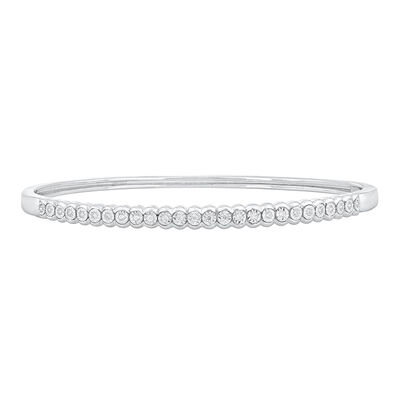 Diamond Bangle Bracelet in Sterling Silver (1/4 ct. wt.)
