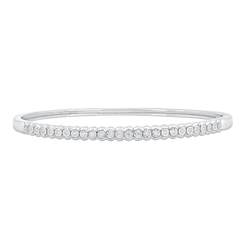 Diamond Bangle Bracelet in Sterling Silver &#40;1/4 ct. wt.&#41;