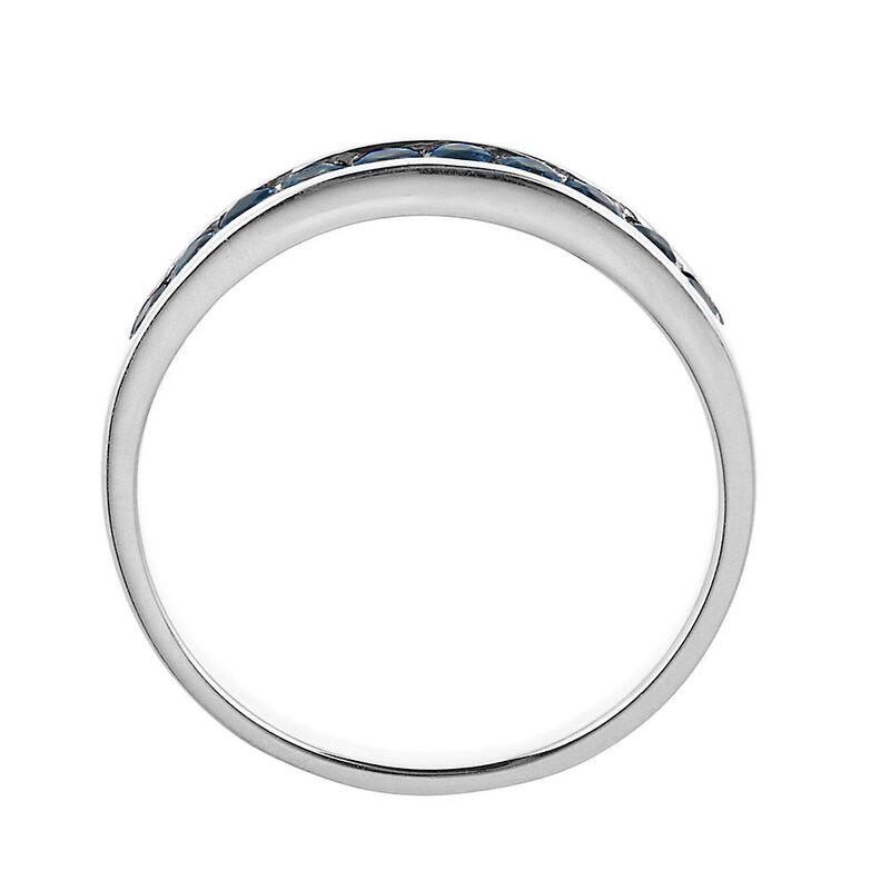 Sapphire Band in 10K White Gold