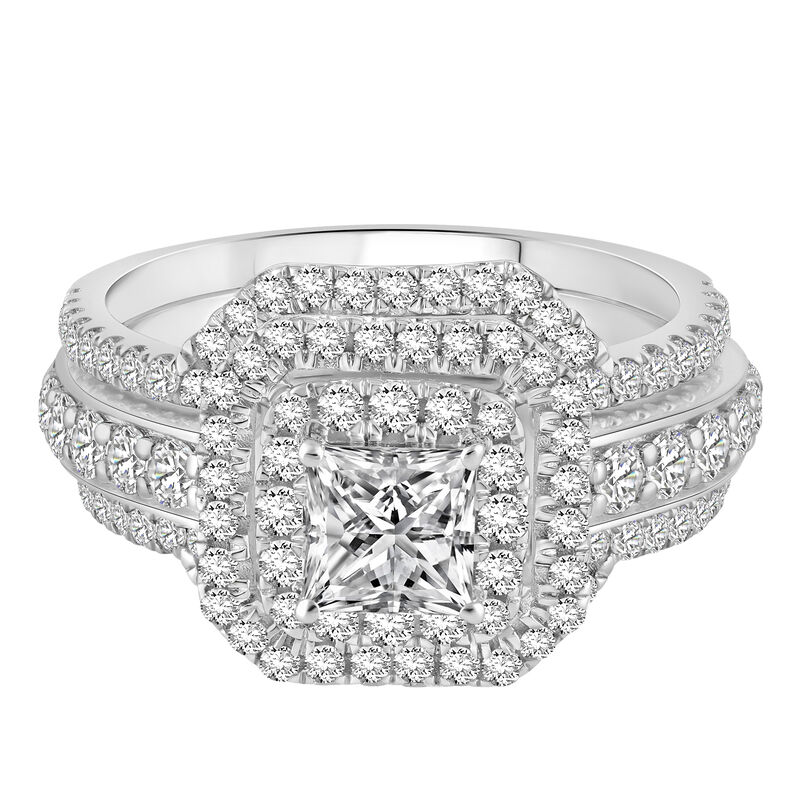 Diamond Three-Piece Bridal Set in 14K White Gold