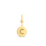 Initial Charm Disc with Letter &ldquo;C&rdquo; in 10K Yellow Gold