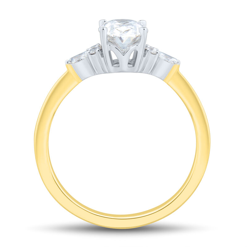 Lab Grown Diamond Oval Engagement Ring in 14K Gold &#40;1 ct. tw.&#41;