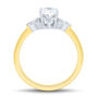Lab Grown Diamond Oval Engagement Ring in 14K Yellow and White Gold &#40;1 ct. tw.&#41; 