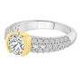 Lab Grown Diamond Engagement Ring in 14K White Gold &amp; 14K Yellow Gold &#40;1 3/4 ct. tw.&#41;