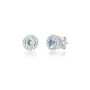 Aquamarine &amp; 1/7 ct. tw. Diamond Earrings in Sterling Silver