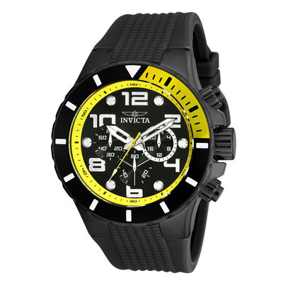 Men's Pro-Diver Watch in Black Ion-Plated Stainless Steel, 50MM