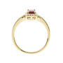 Emerald-Cut Ruby &amp; Diamond Ring in 10K Yellow Gold &#40;1/8 ct. tw.&#41;
