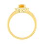 Citrine &amp; Lab Created White Sapphire Ring in 10K Yellow Gold