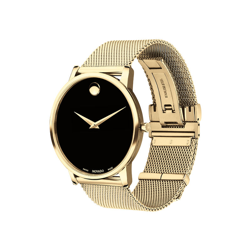 Museum Classic Men&#39;s Watch in Yellow Gold-Tone Ion-Plated Stainless Steel, 40mm