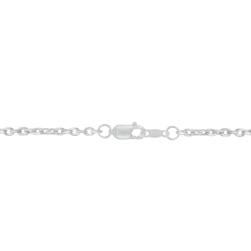 Diamond Three-Stone Bezel Necklace in Sterling Silver &#40;1/4 ct. tw.&#41;