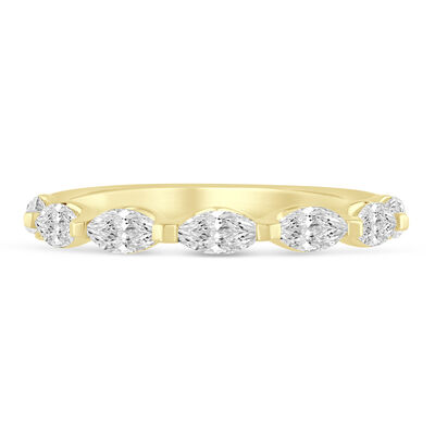 Lab Grown Diamond Marquise-Shaped Shared Prong Anniversary Band in 14K Gold (1 ct. tw.)