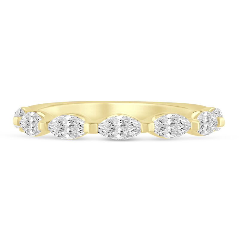 Lab Grown Diamond Marquise-Shaped Shared Prong Anniversary Band in 14K Gold &#40;1 ct. tw.&#41;