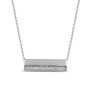 Bar Necklace in Sterling Silver &#40;1/10 ct. tw.&#41;