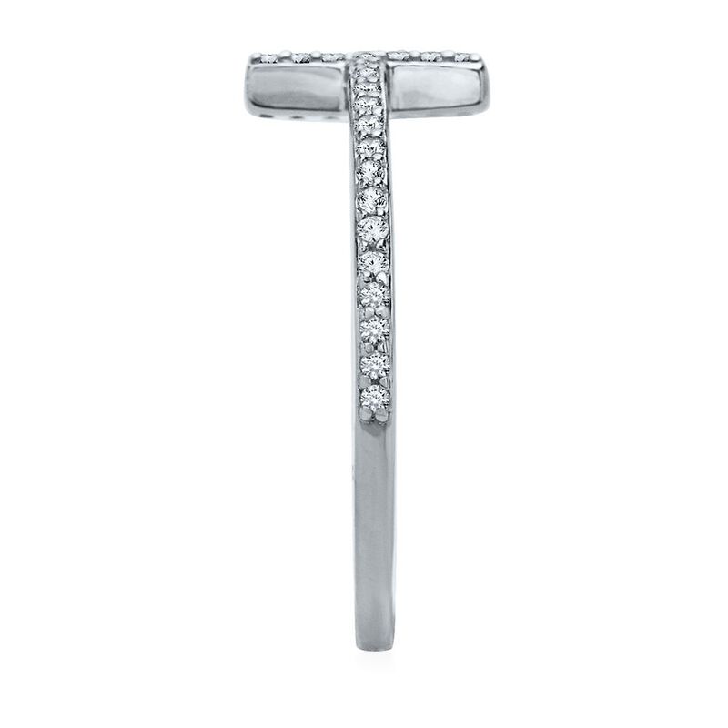 Diamond Cross Ring in Sterling Silver &#40;1/8 ct. tw.&#41;