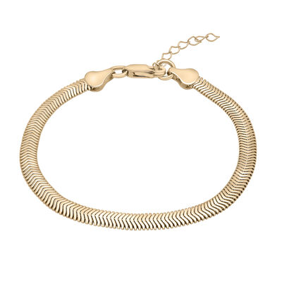 Snake Chain Bracelet in Vermeil, 7.5