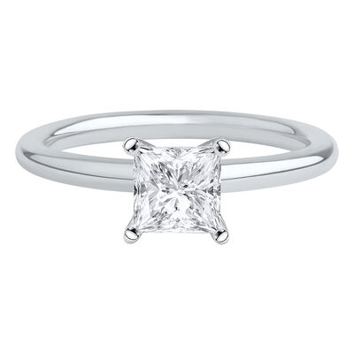 lab grown diamond princess-cut solitaire engagement ring in 14k gold (1 ct.)